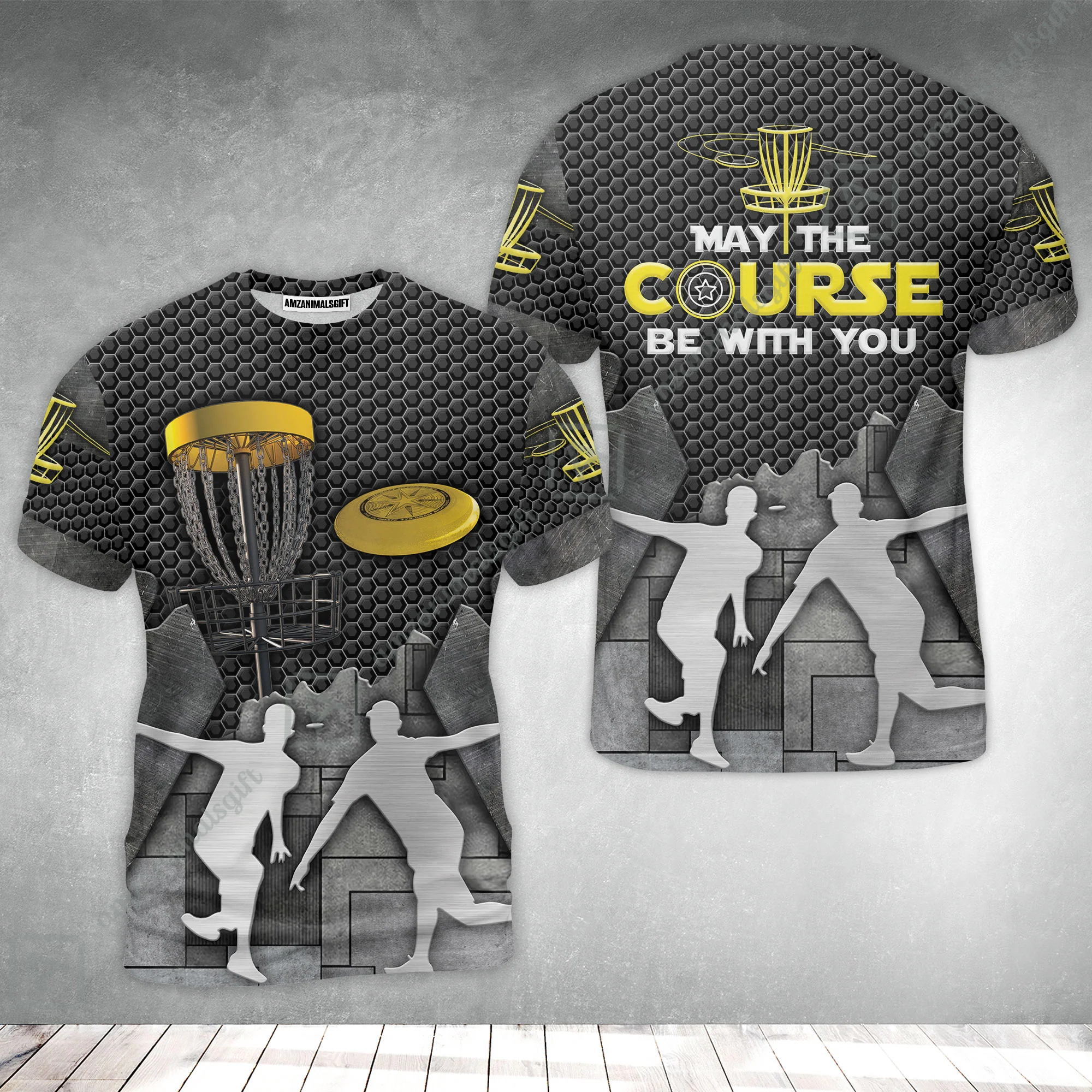 Disc Golf T-Shirt, Disc Golf May The Course Be With You T-Shirt - Gift For Disc Golfer, Friend, Family - Image 2