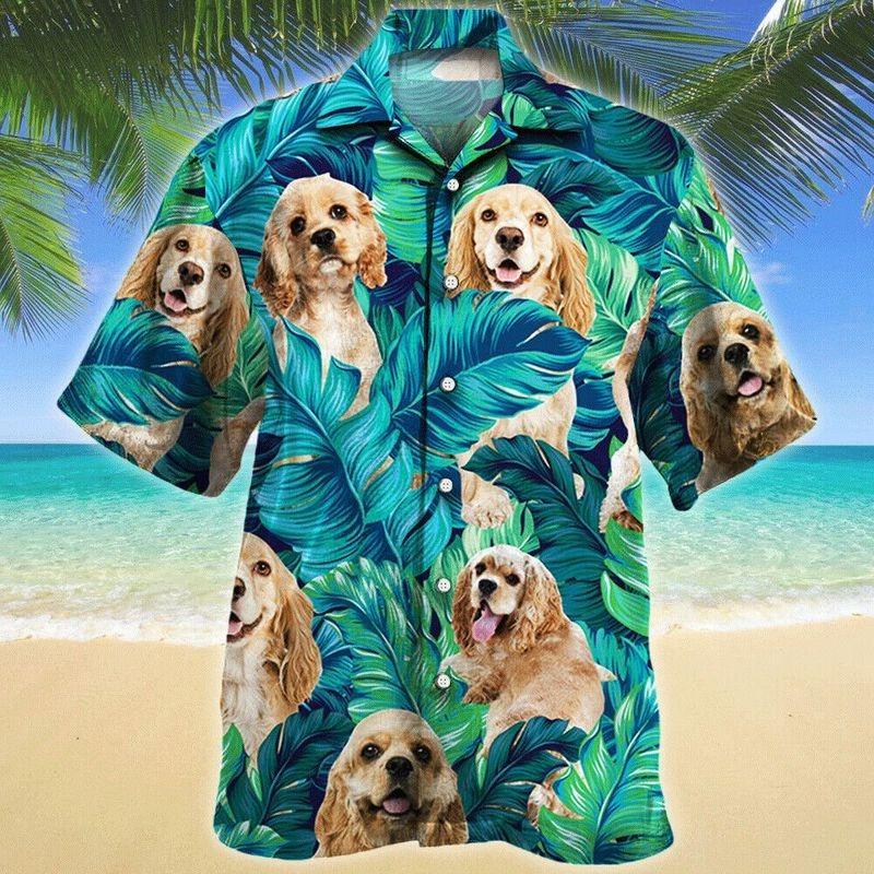 Dog Aloha Hawaiian Shirt - American Cocker Spaniel Dog Hawaiian Shirt, Tropical Leaves Hawaiian Shirt For Men & Women, Dog Lover