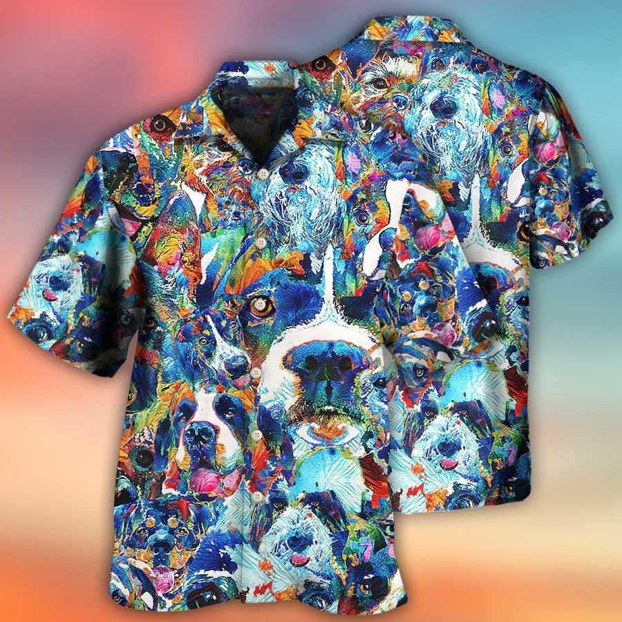Dog Hawaiian Shirt, Dog Delight Art Style Aloha Hawaiian Shirt For Summer, Gift For Men Women, Dog Lover, Dog Mom Dad - Image 2
