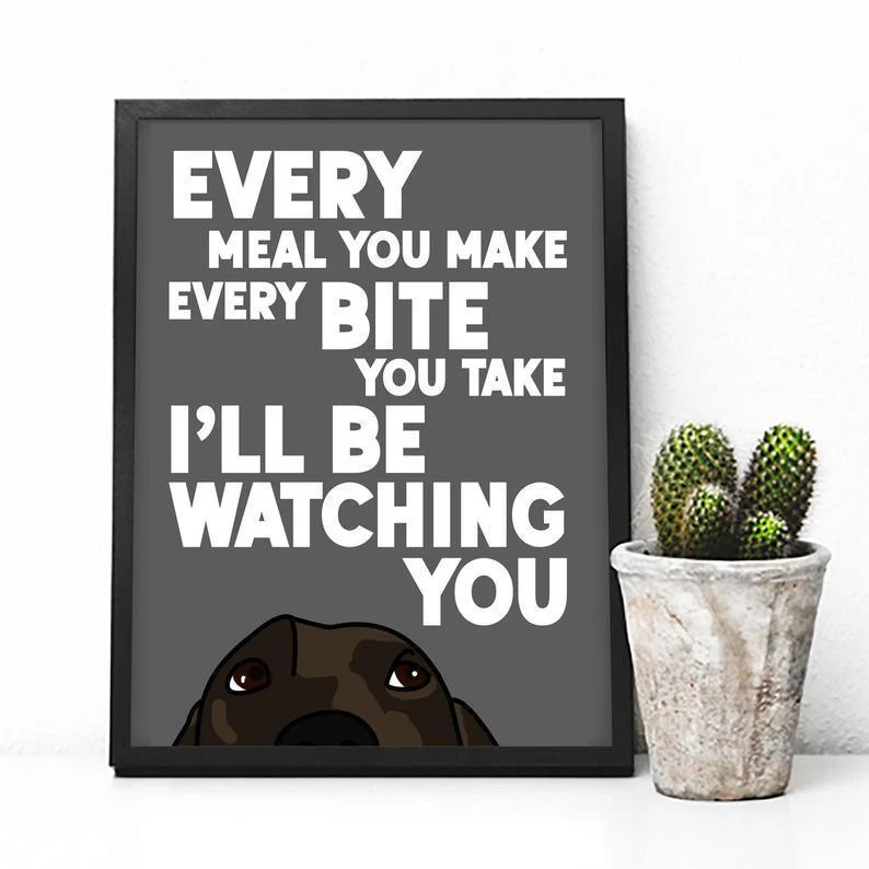 Dog Portrait Canvas - Dog I’ll Be Watching You Portrait Canvas - Gift For Family, Friends, Dog Lovers