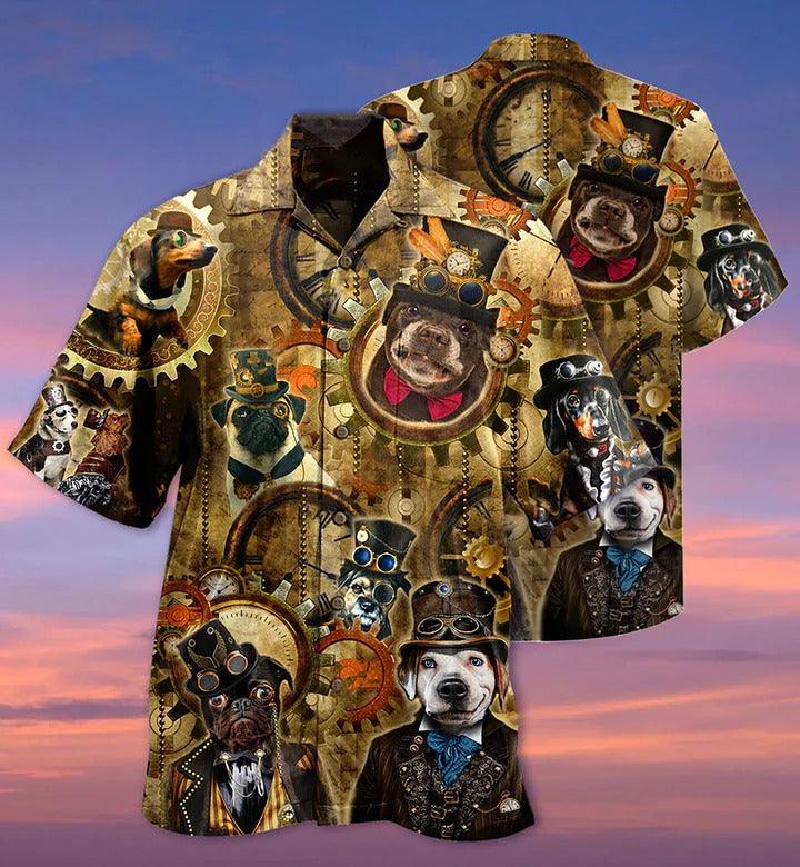Dogs Aloha Hawaii Shirt - Dogs Machine Vintage Cool Hawaiian Shirt For Summer - Perfect Gift For Dog Lovers, Friend, Family