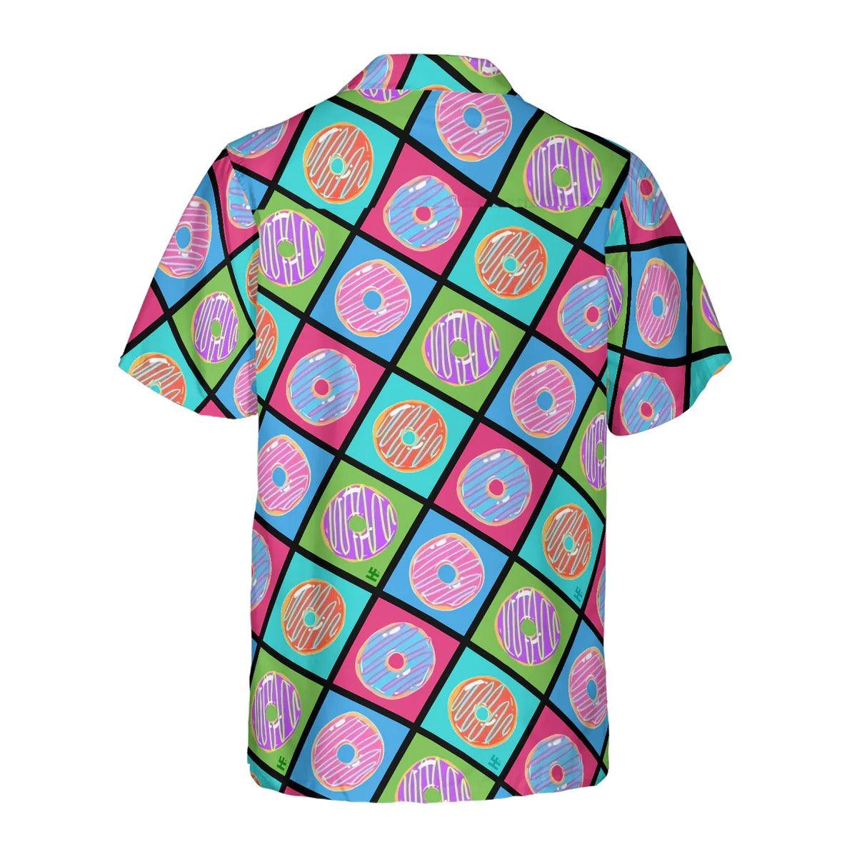 Donut Hawaiian Shirt, Retro Cute Yummy Donut Aloha Hawaiian Shirt, Funny Donut Aloha Shirt - Perfect Gift For Men Women, Friends, Family - Image 3