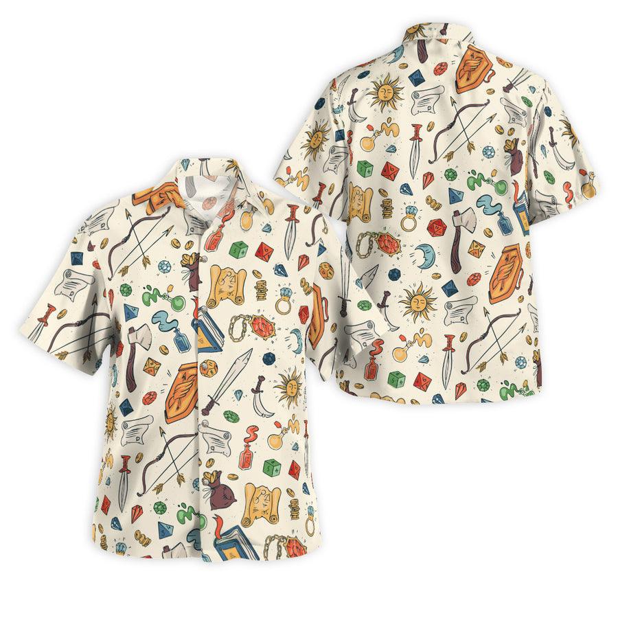 Dragon Aloha Hawaiian Shirt For Summer, Button Up Dungeons and Dragons Pattern Hawaiian Shirts Outfit For Men Women, Dragon Lovers - Image 2