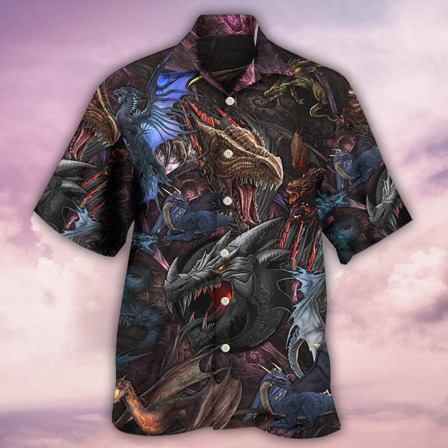 Dragon Aloha Hawaiian Shirt For Summer, Dragon In A Mystery World Hawaiian Shirts Outfit For Men Women, Dragon Lovers