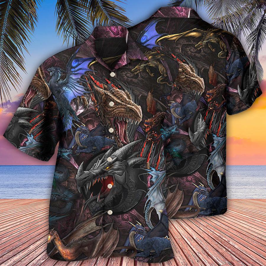 Dragon Aloha Hawaiian Shirt For Summer, Dragon In A Mystery World Hawaiian Shirts Outfit For Men Women, Dragon Lovers - Image 2