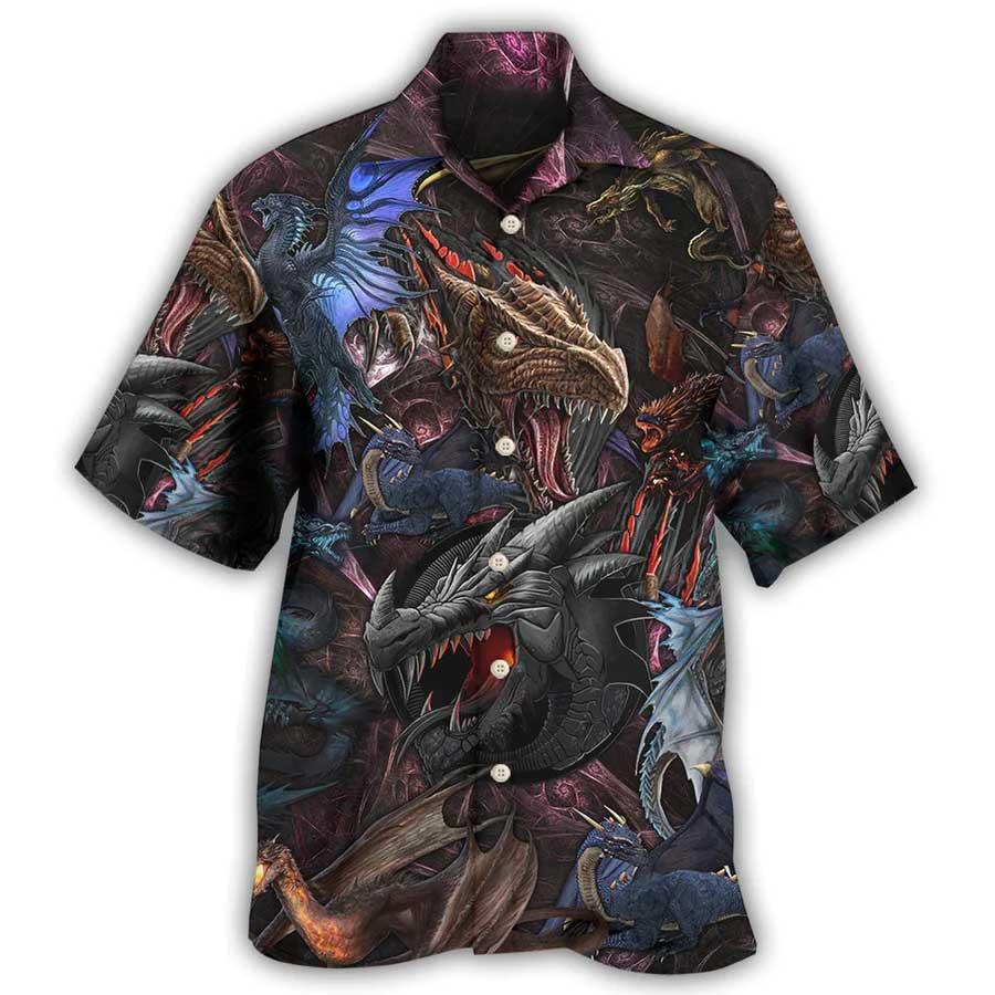 Dragon Aloha Hawaiian Shirt For Summer, Dragon In A Mystery World Hawaiian Shirts Outfit For Men Women, Dragon Lovers - Image 3