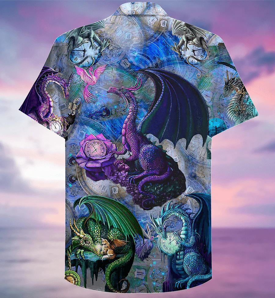 Dragon Aloha Hawaiian Shirt For Summer, Dragon Love Life Love Timepiece Hawaiian Shirts Outfit For Men Women, Dragon Lovers - Image 2