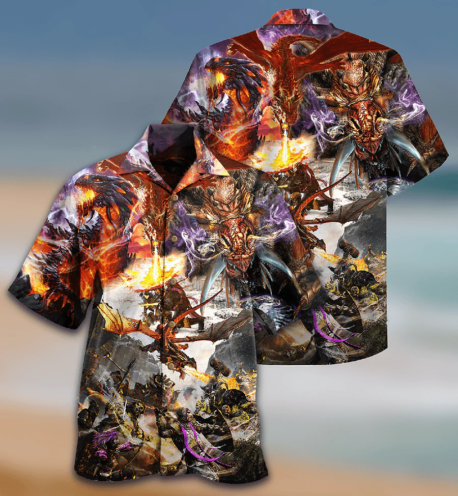 Dragon Amazing Aloha Hawaiian Shirt For Summer, Dragon Life Combat Hawaiian Shirts Outfit For Men Women, Dragon Lovers - Image 2