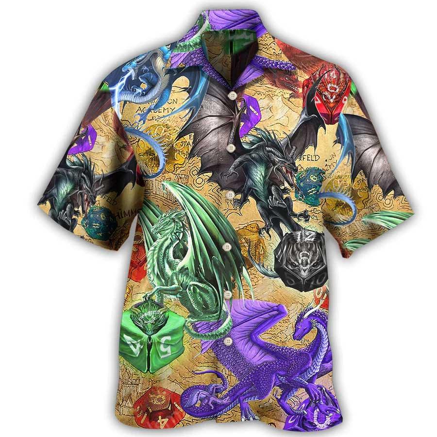 Dragon Dice Aloha Hawaiian Shirt For Summer, Dragon Love Life Amazing Style Hawaiian Shirts Outfit For Men Women, Dragon Lovers