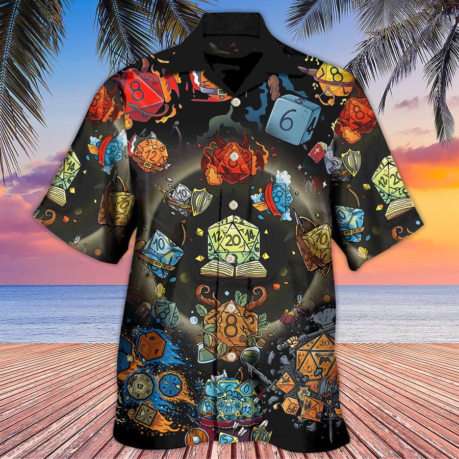 Dragon Dice Aloha Hawaiian Shirt For Summer, Dungeon And Dragon Hawaiian Shirts Outfit For Men Women, Dragon Lovers