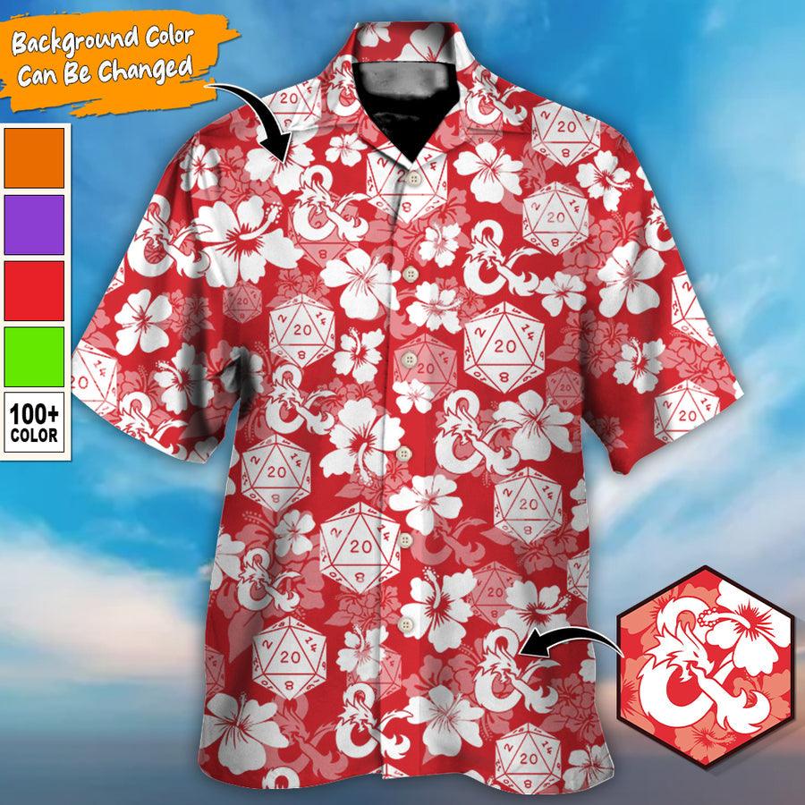 Dragon Dice Custom Aloha Hawaiian Shirt For Summer, Dungeon And Dragon Tropical Style Personalized Hawaiian Shirts Outfit For Men Women, Dragon Lovers