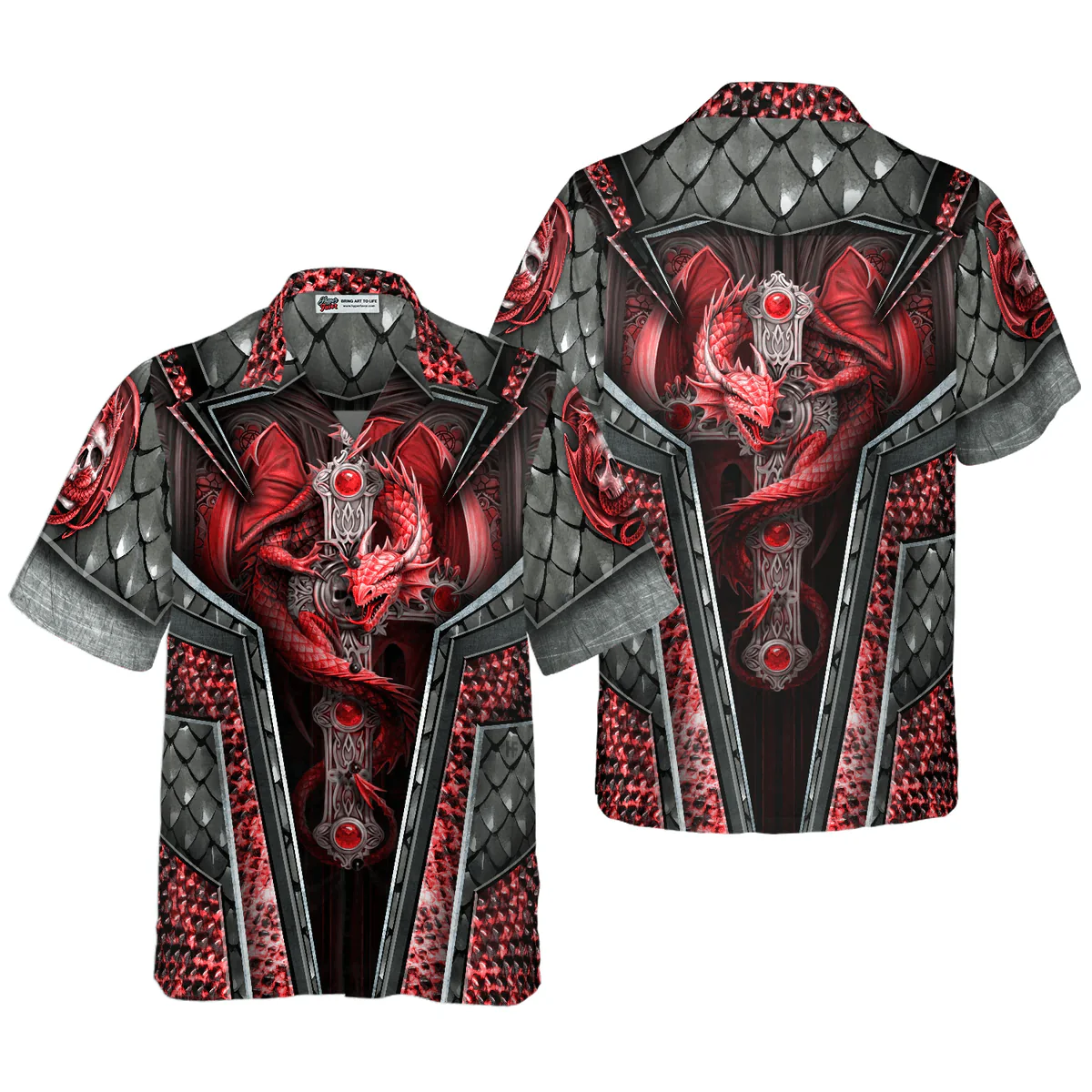 Dragon Hawaiian Shirt - Cool Dragon 3D Hawaiian Shirt - Perfect Gift For Husband, Boyfriend, Friend, Family