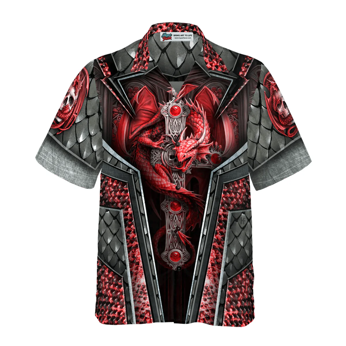 Dragon Hawaiian Shirt - Cool Dragon 3D Hawaiian Shirt - Perfect Gift For Husband, Boyfriend, Friend, Family - Image 3