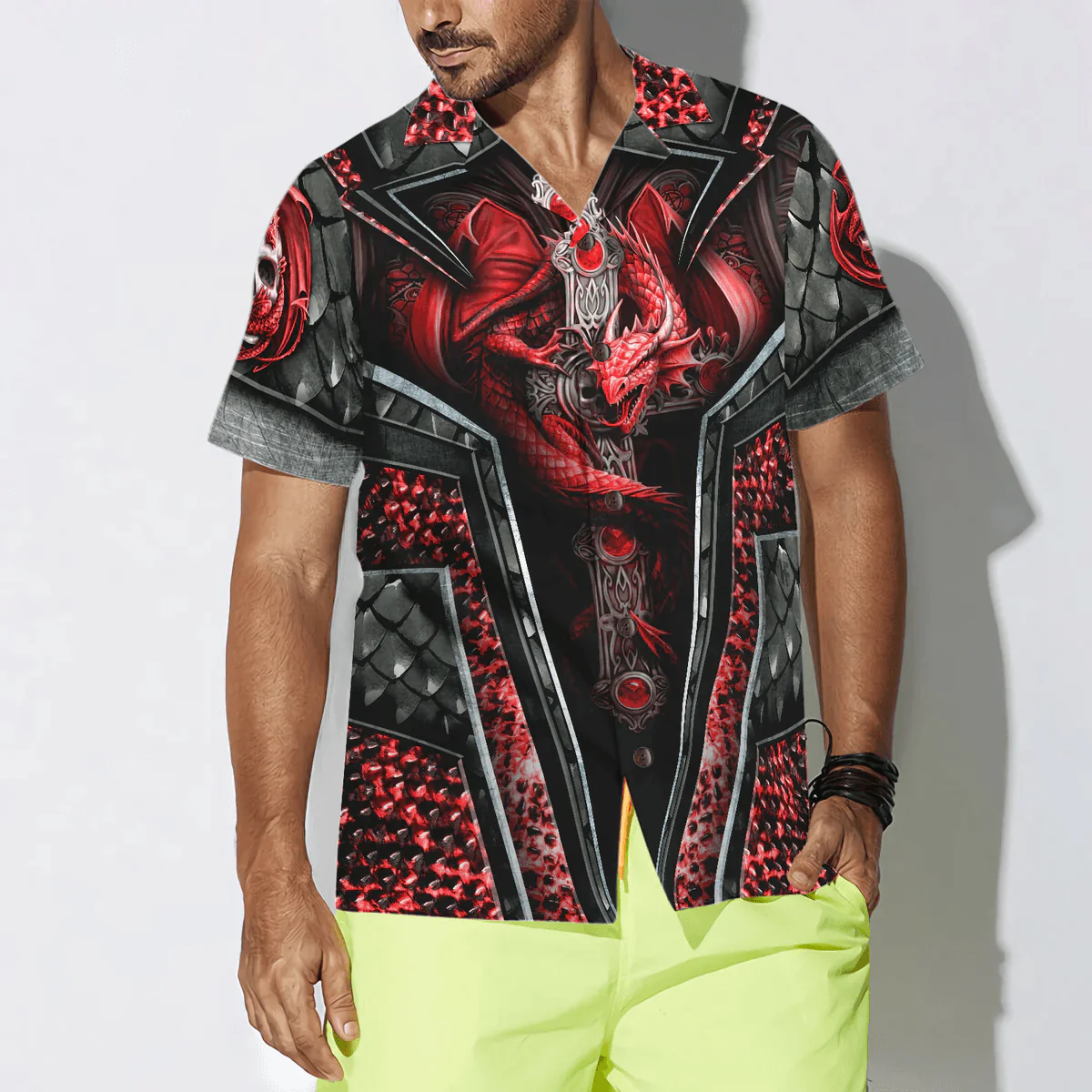 Dragon Hawaiian Shirt - Cool Dragon 3D Hawaiian Shirt - Perfect Gift For Husband, Boyfriend, Friend, Family - Image 4