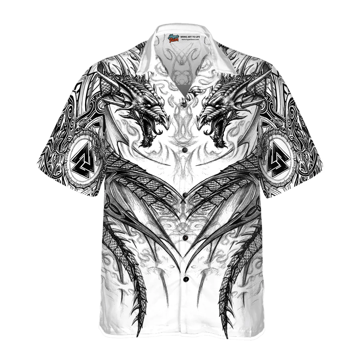 Dragon Hawaiian Shirt - Dragon 3D Hawaiian Shirt - Perfect Gift For Husband, Boyfriend, Friend, Family - Image 3