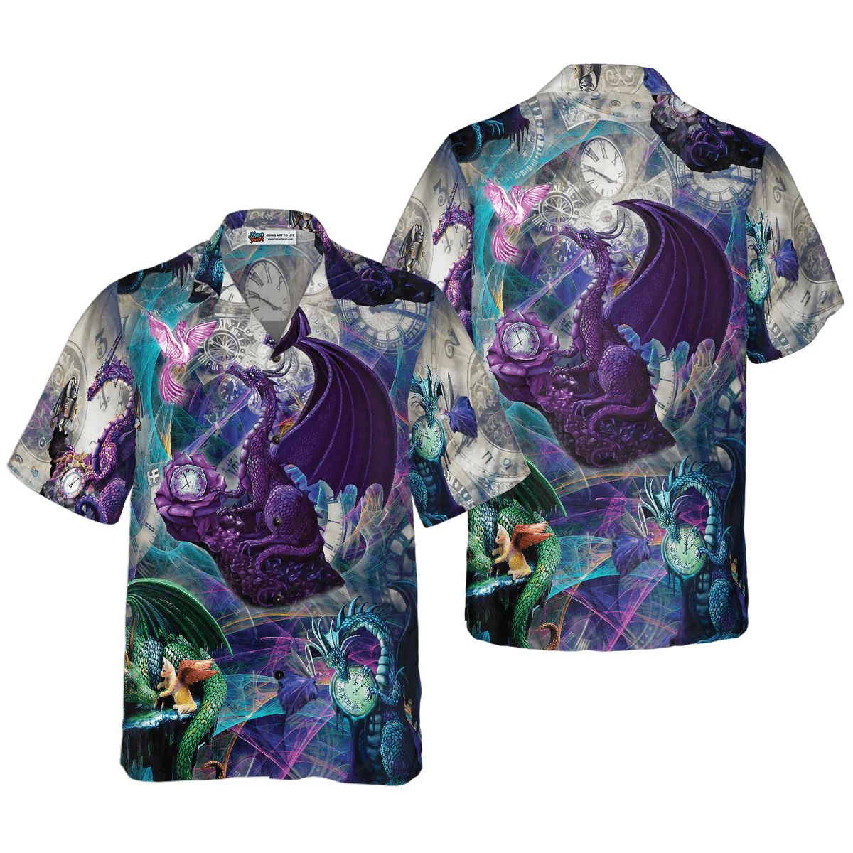 Dragon Hawaiian Shirt - Magic Fire Dragon Hawaiian Shirt - Perfect Gift For Husband, Boyfriend, Friend, Family