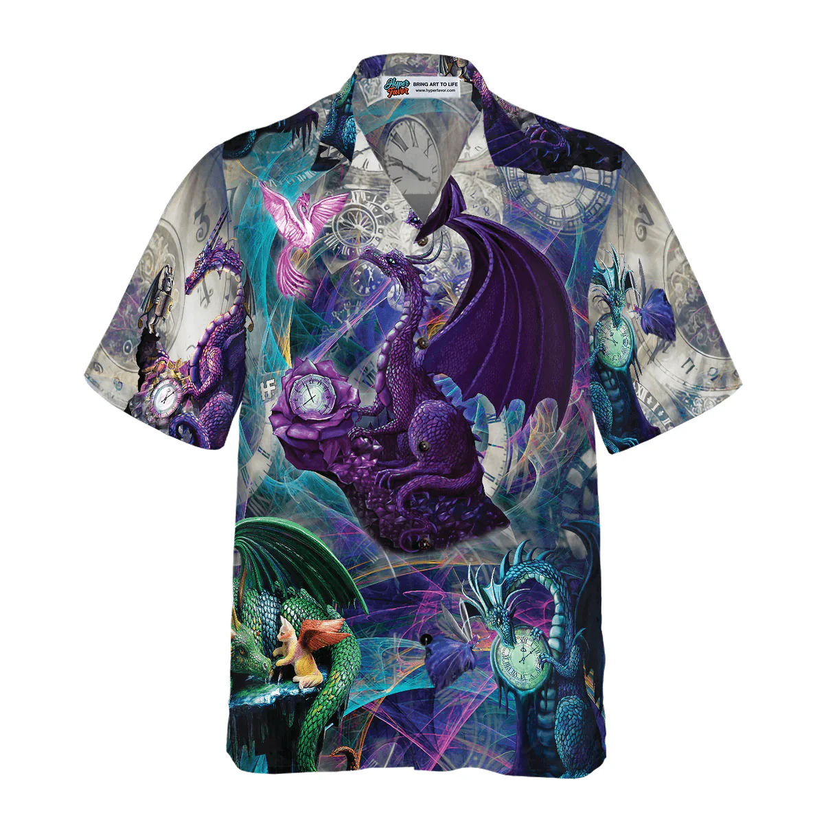 Dragon Hawaiian Shirt - Magic Fire Dragon Hawaiian Shirt - Perfect Gift For Husband, Boyfriend, Friend, Family - Image 3