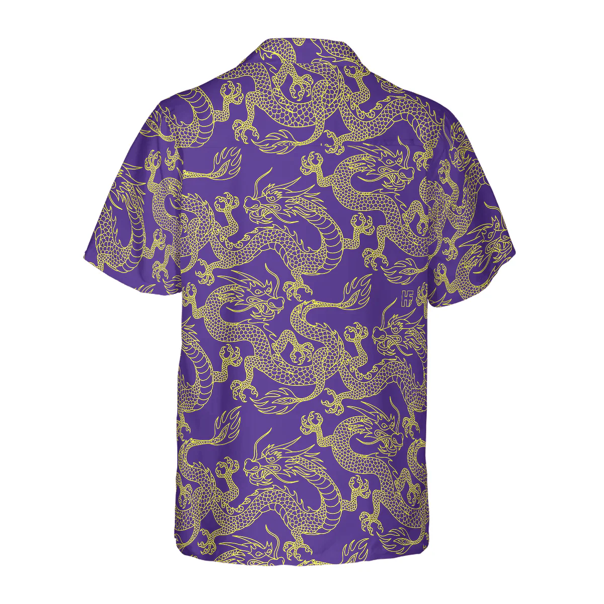 Dragon Hawaiian Shirt - Purple And Gold Edition Oriental Dragon Hawaiian Shirt - Perfect Gift For Husband, Boyfriend, Friend, Family - Image 3