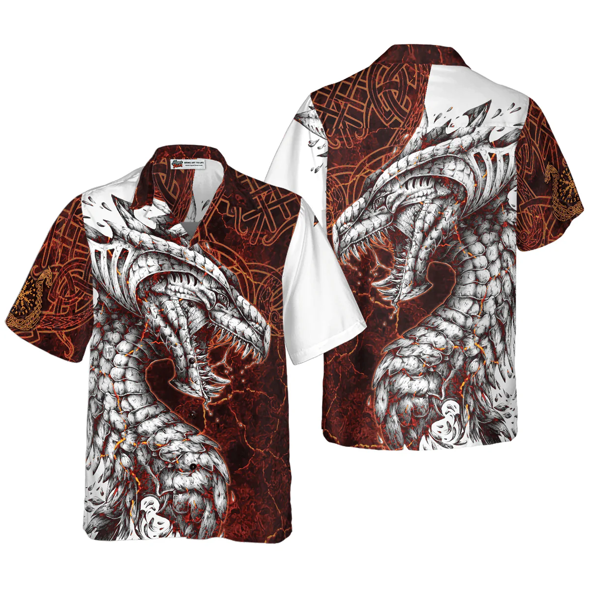Dragon Hawaiian Shirt - Tattoo Dragon Hawaiian Shirt - Perfect Gift For Husband, Boyfriend, Friend, Family