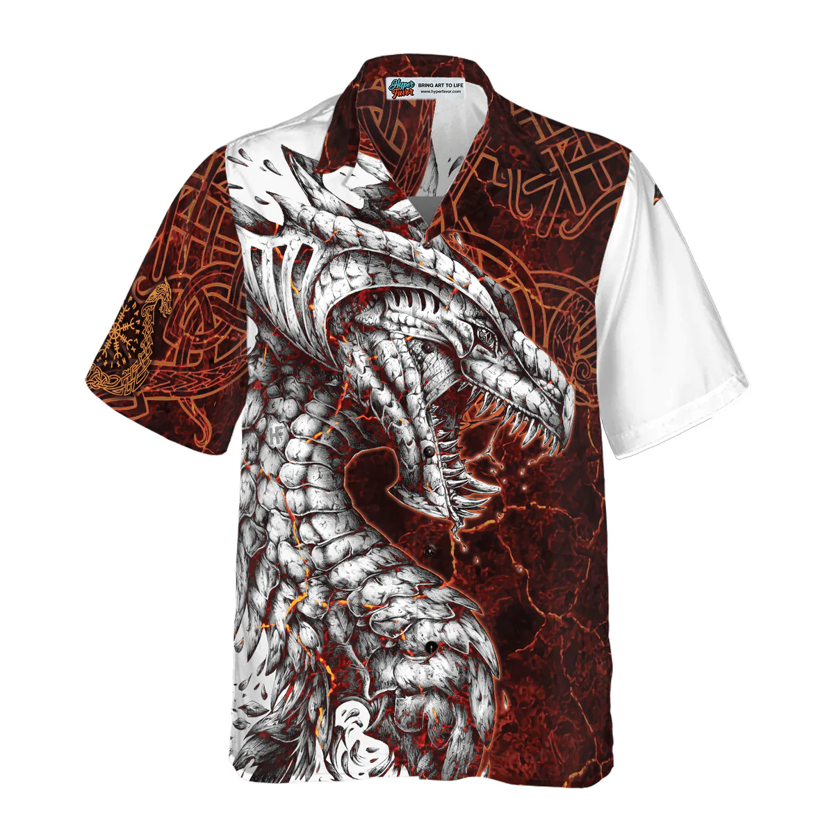 Dragon Hawaiian Shirt - Tattoo Dragon Hawaiian Shirt - Perfect Gift For Husband, Boyfriend, Friend, Family - Image 3