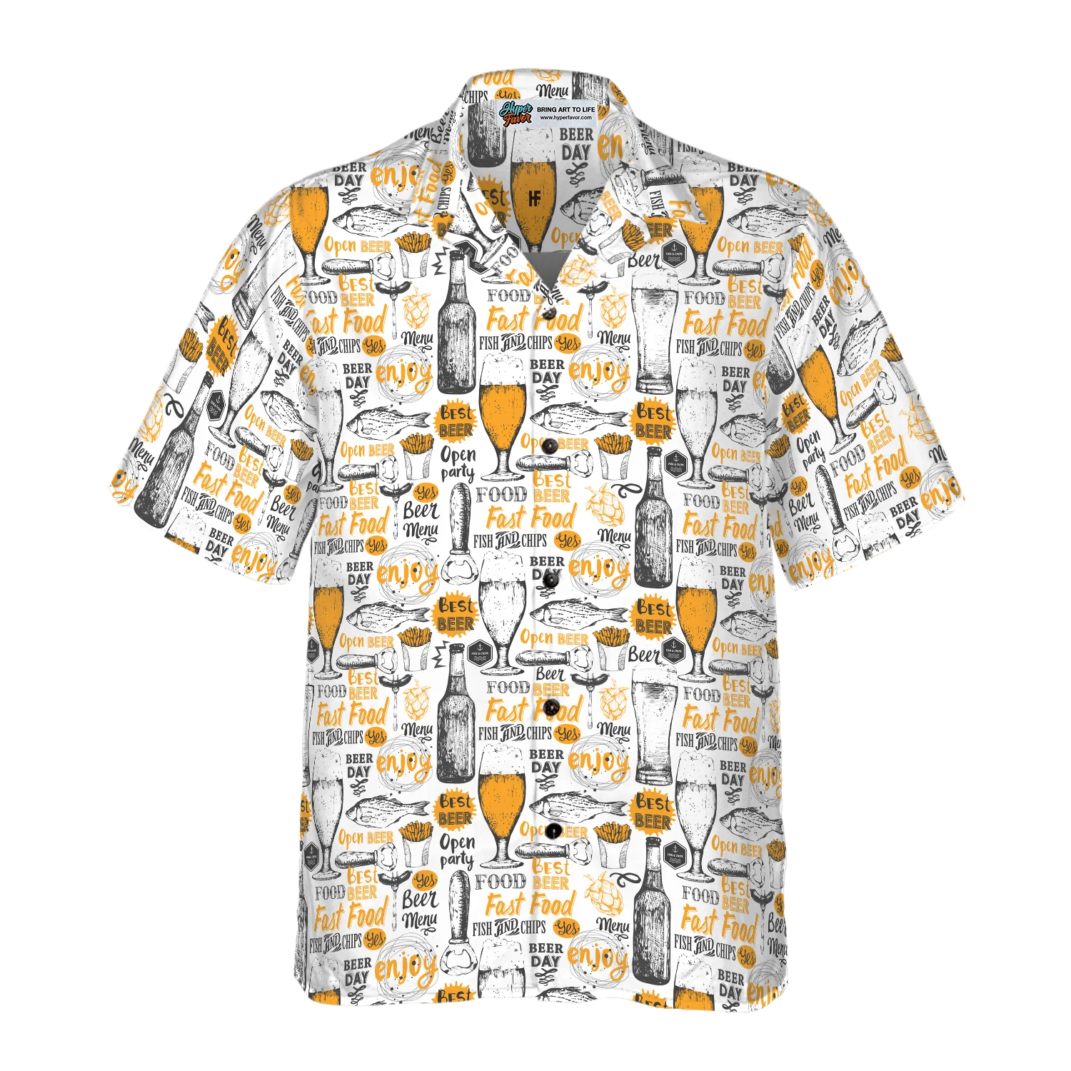 Drink Beer Eat Fish Aloha Hawaiian Shirt For Summer, Colorful Hawaiian Shirt Outfit For Men Women, Gift For Friend, Team, Family - Image 3