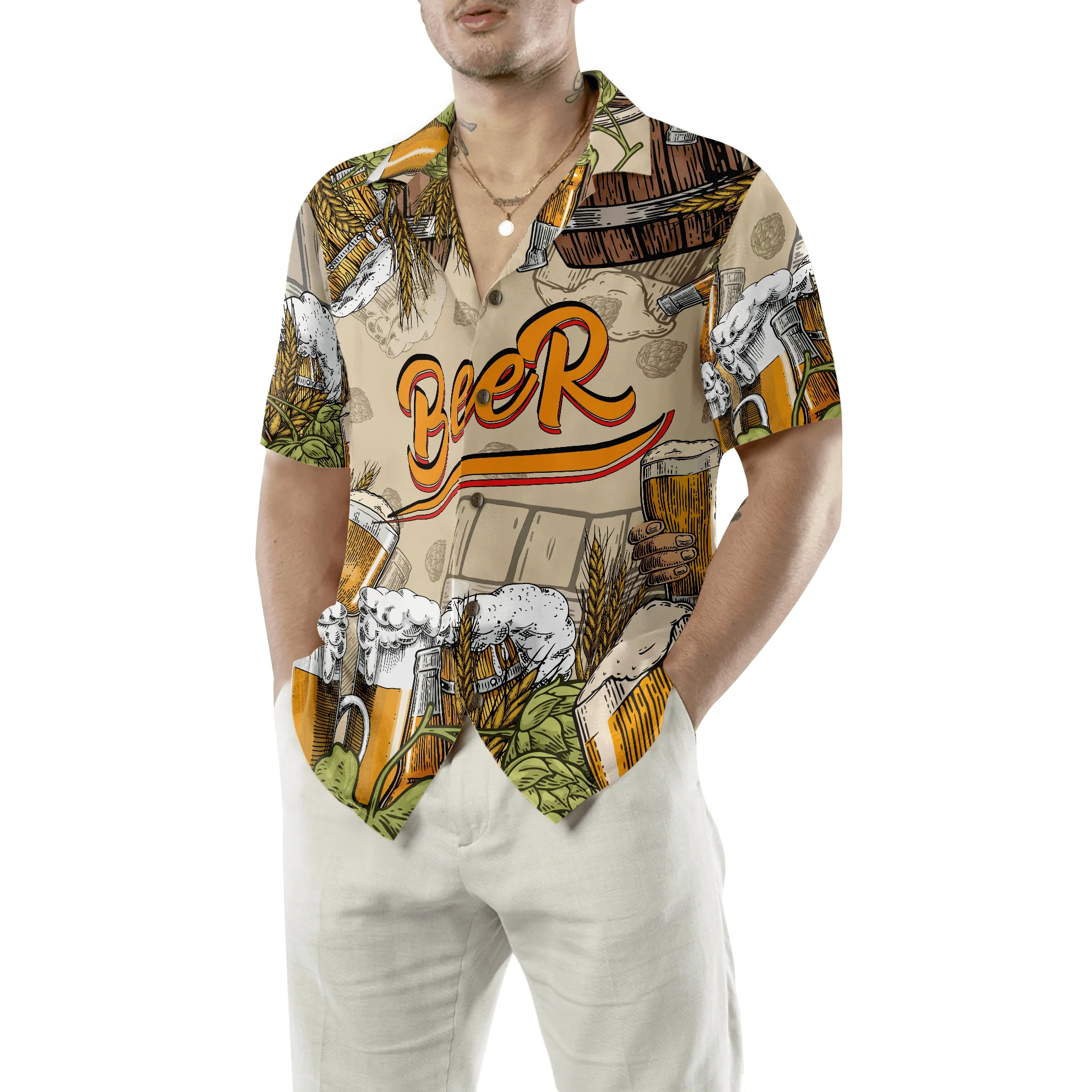 Drinking Beer Aloha Hawaiian Shirt For Summer, Colorful Shirt For Men Women, Perfect Gift For Friend, Team, Family, Beer Lovers - Image 4