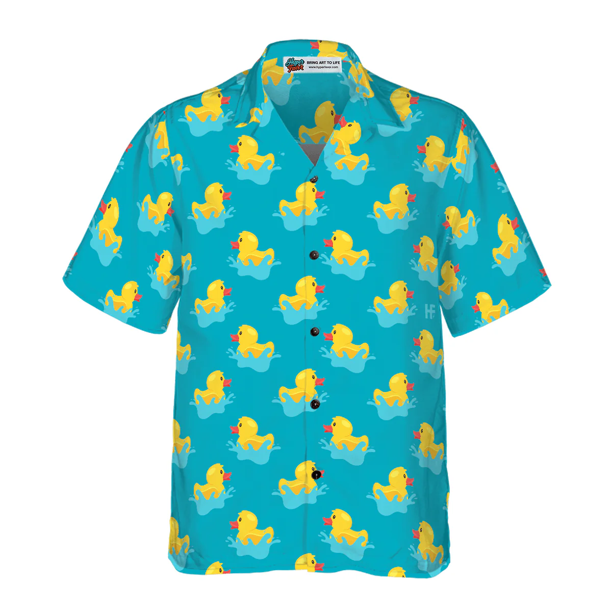 Duck Hawaiian Shirt, A Little Duck Playing With Water Aloha Shirt For Men - Perfect Gift For Husband, Boyfriend, Friend, Family - Image 2