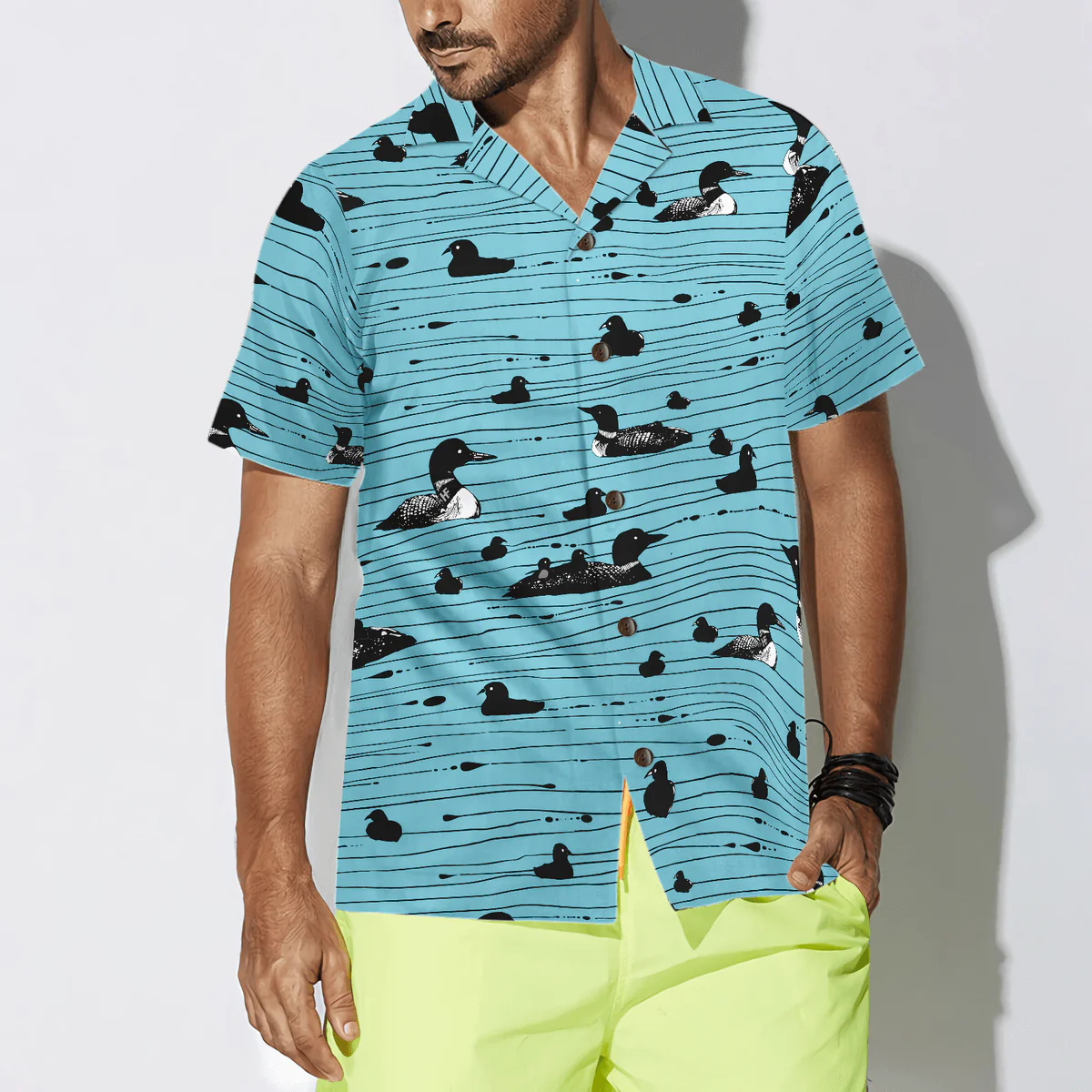 Duck Hawaiian Shirt, Duck Seamless Pattern Aloha Shirt For Men - Perfect Gift For Husband, Boyfriend, Friend, Family - Image 4