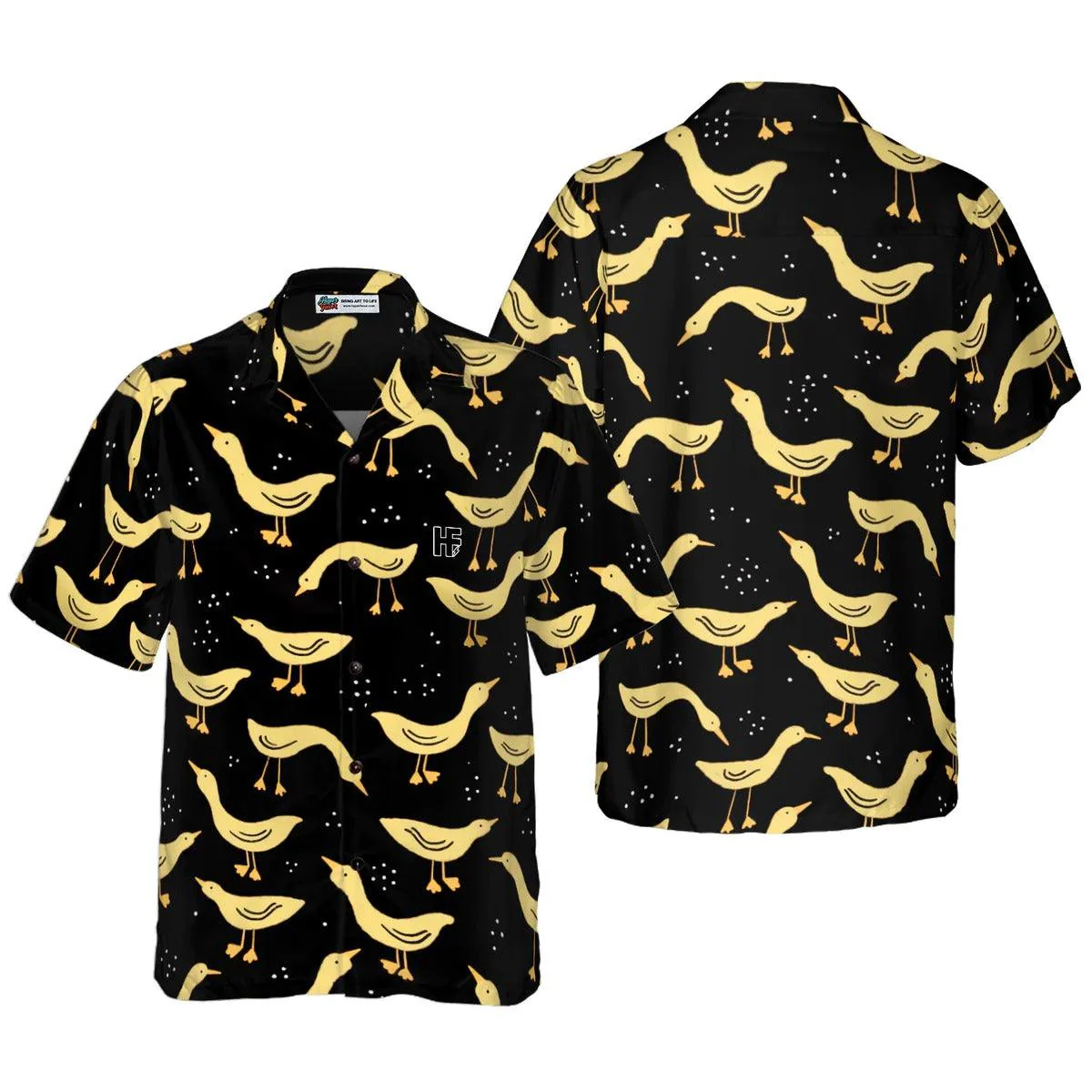 Duck Hawaiian Shirt, Ducks In Darkness Aloha Shirt For Men Women - Perfect Gift For Duck Lovers, Husband, Boyfriend, Friend, Family