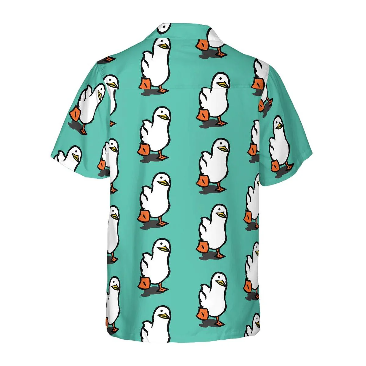 Duck Hawaiian Shirt, Ducks In Tiffany Blue Aloha Shirt For Men Women - Perfect Gift For Duck Lovers, Husband, Boyfriend, Friend, Family - Image 2