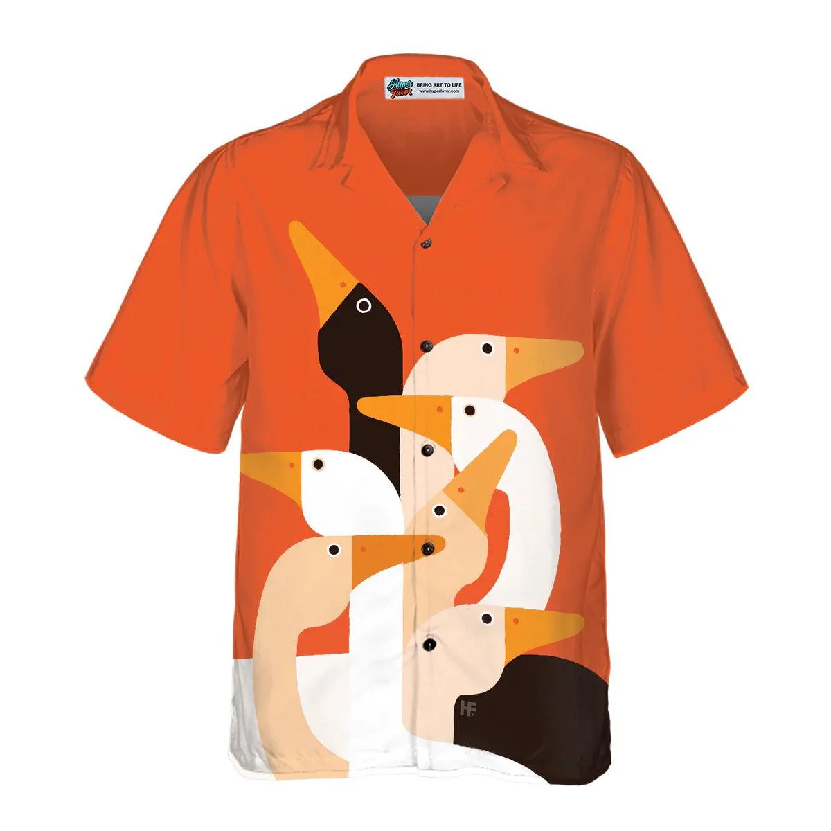 Duck Hawaiian Shirt, Ducks On Art, Funny Duck Aloha Shirt For Men Women - Perfect Gift For Duck Lovers, Husband, Boyfriend, Friend, Family - Image 2