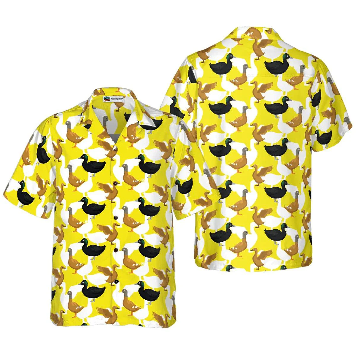 Duck Hawaiian Shirt, Ducks On The Farm Aloha Shirt For Men Women - Perfect Gift For Duck Lovers, Husband, Boyfriend, Friend, Family - Image 5