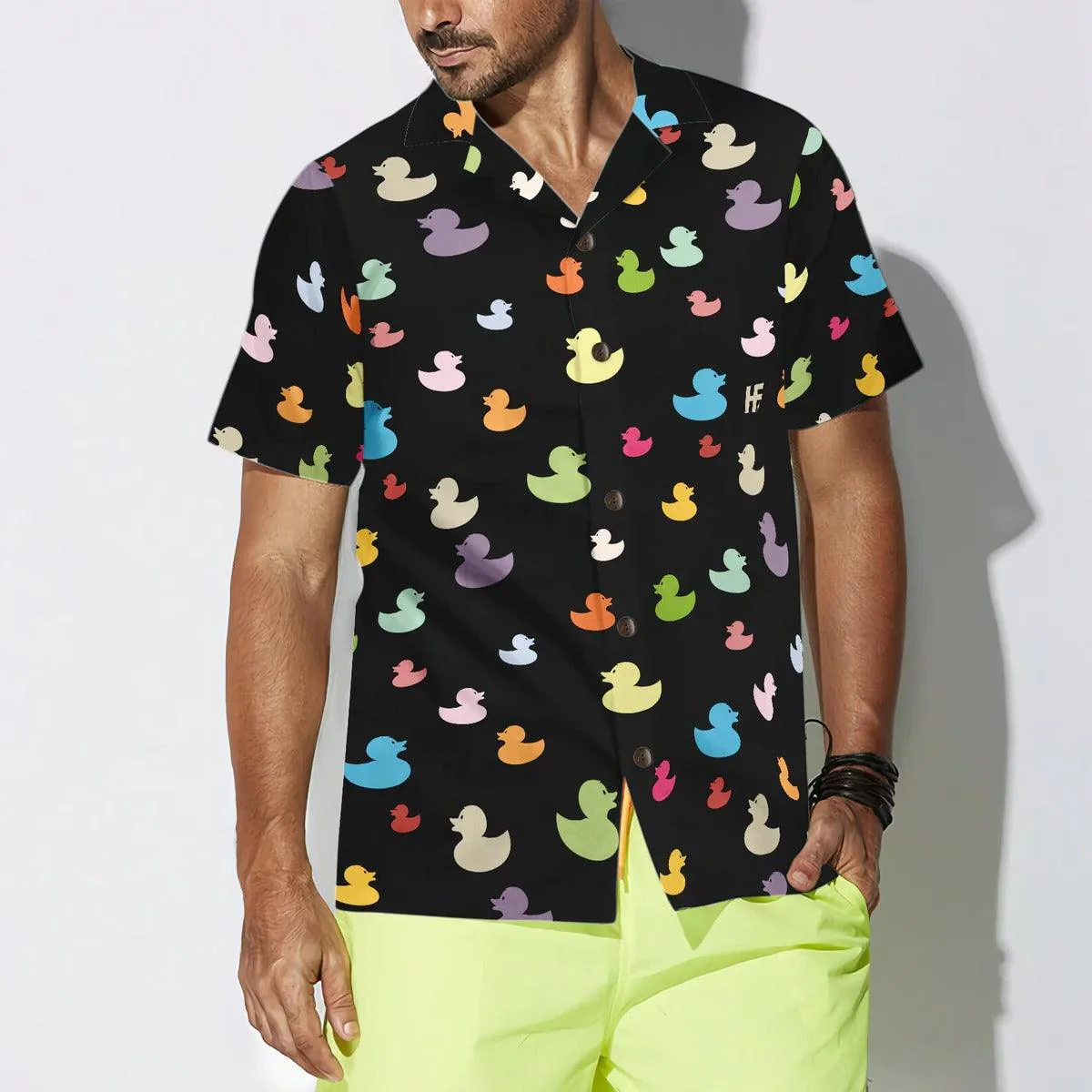 Duck Hawaiian Shirt, Little Duck, Colorful Ducks Aloha Shirt For Men Women - Perfect Gift For Duck Lovers, Husband, Boyfriend, Friend, Family - Image 4