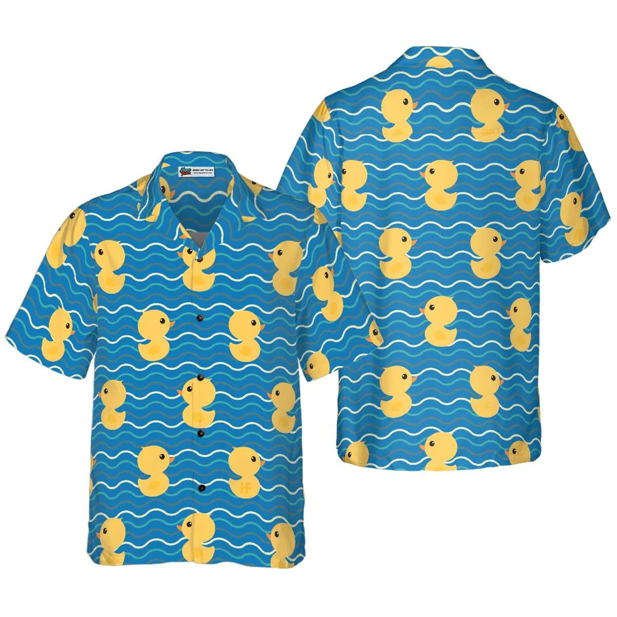Duck Hawaiian Shirt, Little Ducks On The Water Aloha Shirt For Men Women - Perfect Gift For Duck Lovers, Husband, Boyfriend, Friend, Family