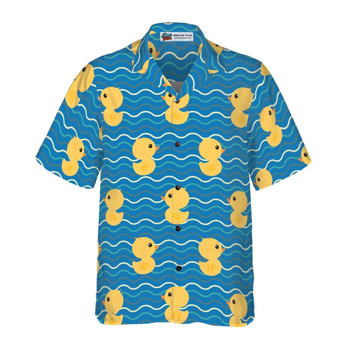 Duck Hawaiian Shirt, Little Ducks On The Water Aloha Shirt For Men Women - Perfect Gift For Duck Lovers, Husband, Boyfriend, Friend, Family - Image 2
