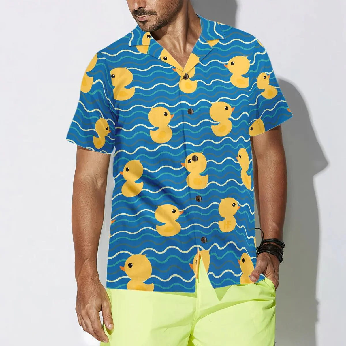 Duck Hawaiian Shirt, Little Ducks On The Water Aloha Shirt For Men Women - Perfect Gift For Duck Lovers, Husband, Boyfriend, Friend, Family - Image 4