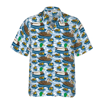 Duck Hawaiian Shirt, Rouen Duck Family Aloha Shirt For Men - Perfect Gift For Husband, Boyfriend, Friend, Family - Image 2