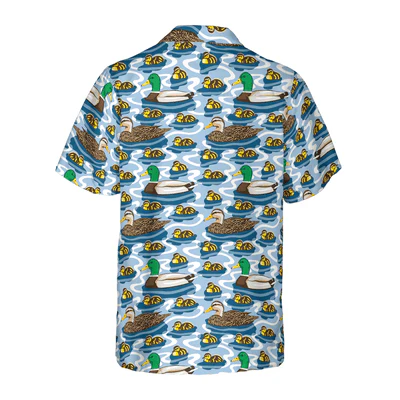 Duck Hawaiian Shirt, Rouen Duck Family Aloha Shirt For Men - Perfect Gift For Husband, Boyfriend, Friend, Family - Image 3