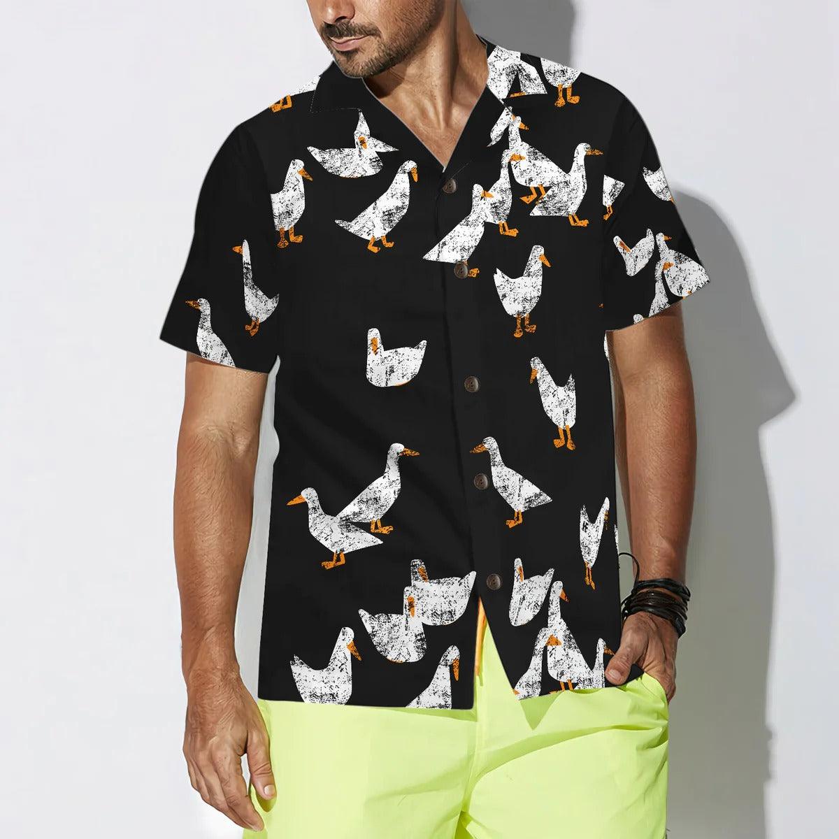 Duck Hawaiian Shirt, The Walking Ducks Aloha Shirt For Men Women - Perfect Gift For Duck Lovers, Husband, Boyfriend, Friend, Family - Image 4