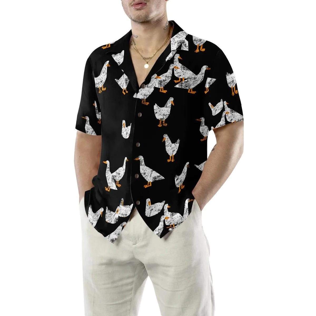 Duck Hawaiian Shirt, The Walking Ducks Aloha Shirt For Men Women - Perfect Gift For Duck Lovers, Husband, Boyfriend, Friend, Family - Image 5