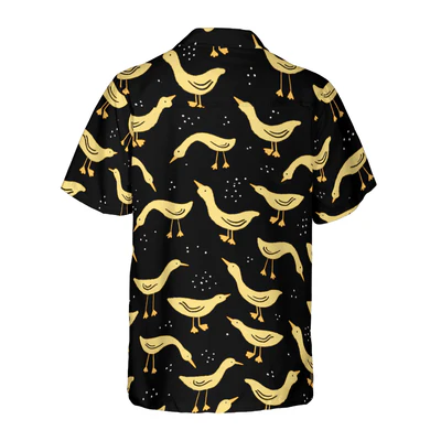 Duck In Darkness Hawaiian Shirt, Funny Duck Aloha Shirt For Men - Perfect Gift For Husband, Boyfriend, Friend, Family - Image 3