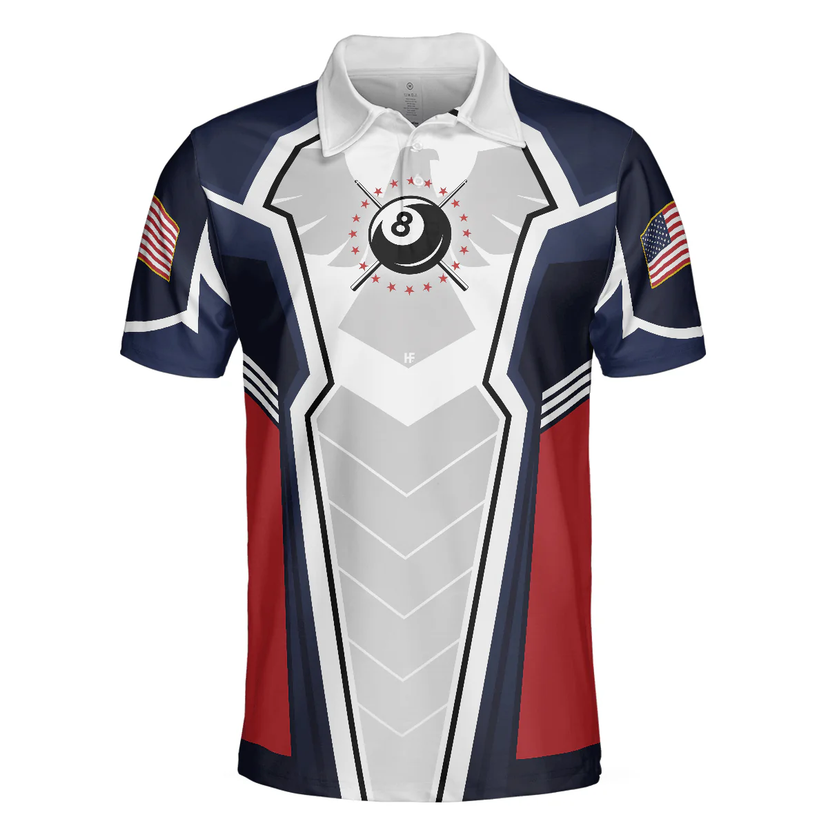 Eagle Billiards Polo Shirt, American Eagle Pool Shirt, Best Short Sleeve Billiards Polo Shirt For Men, Polo Shirt For Men, Best Gift For Billiards Lovers - Image 3