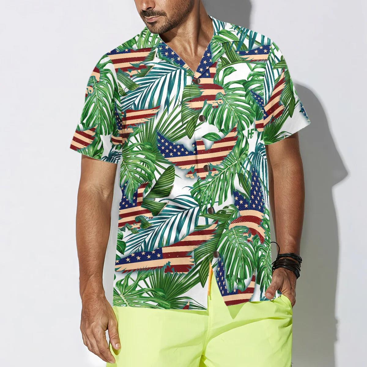 Eagle Hawaiian Shirt, Tropical American Eagle Aloha Shirt For Men - Perfect Gift For Husband, Boyfriend, Friend, Family - Image 4