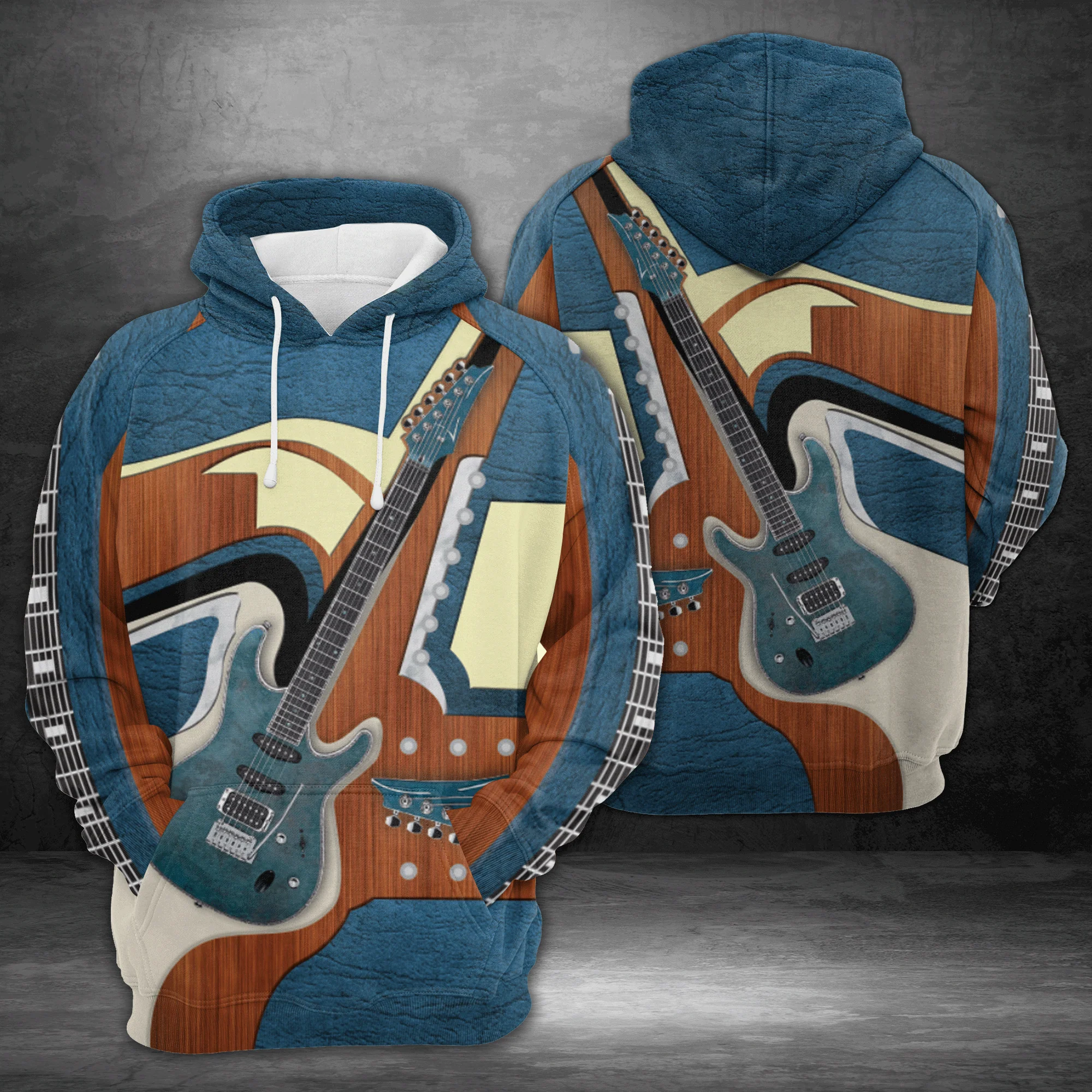 Electric Guitar Pullover Premium Hoodie, Perfect Outfit For Men And Women On Christmas New Year Autumn Winter - Image 3