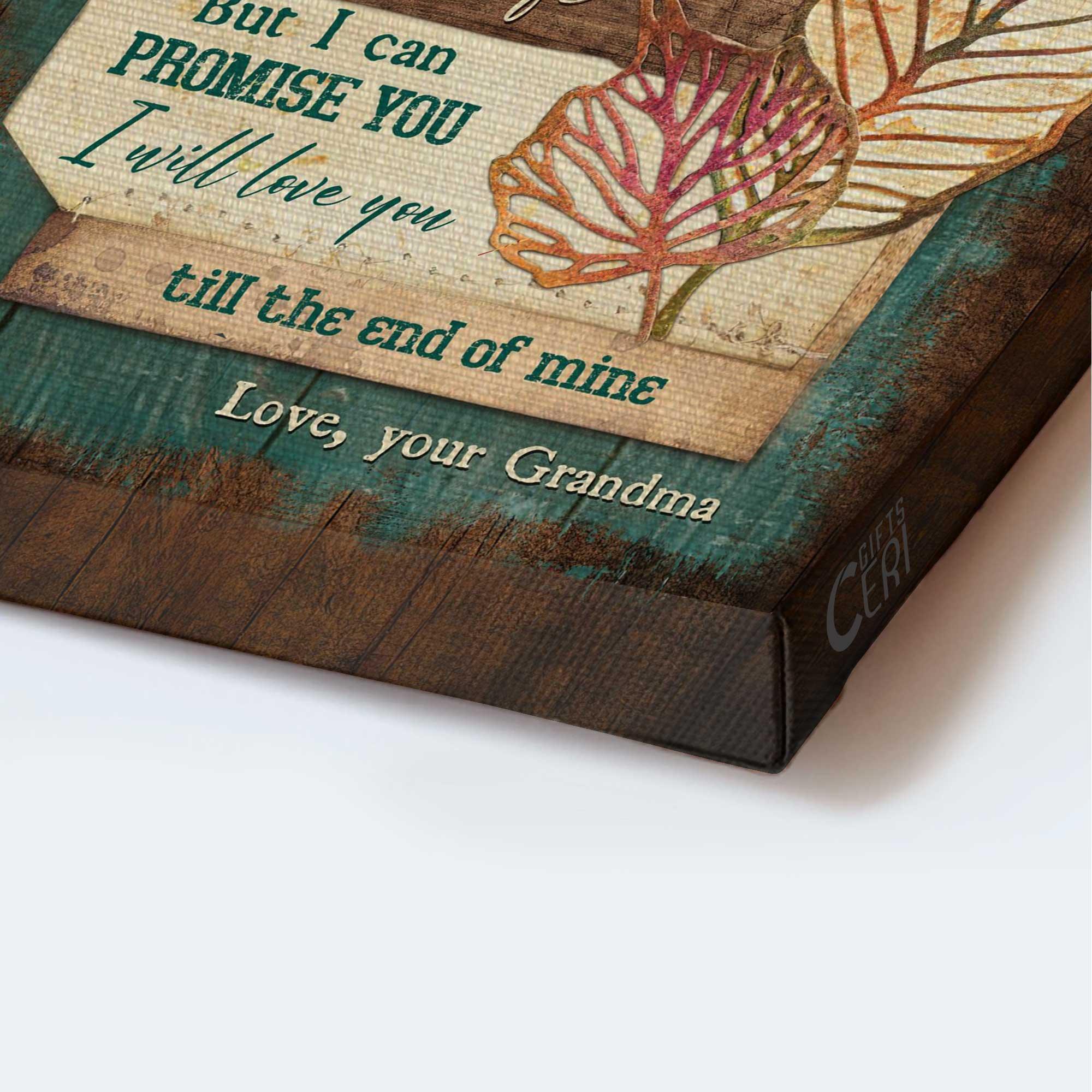 Family Premium Wrapped Portrait Canvas - Grandma To Granddaughter, Leaf Painting, Vintage Background, I Have Always Loved You - Gift For Granddaughter - Image 3