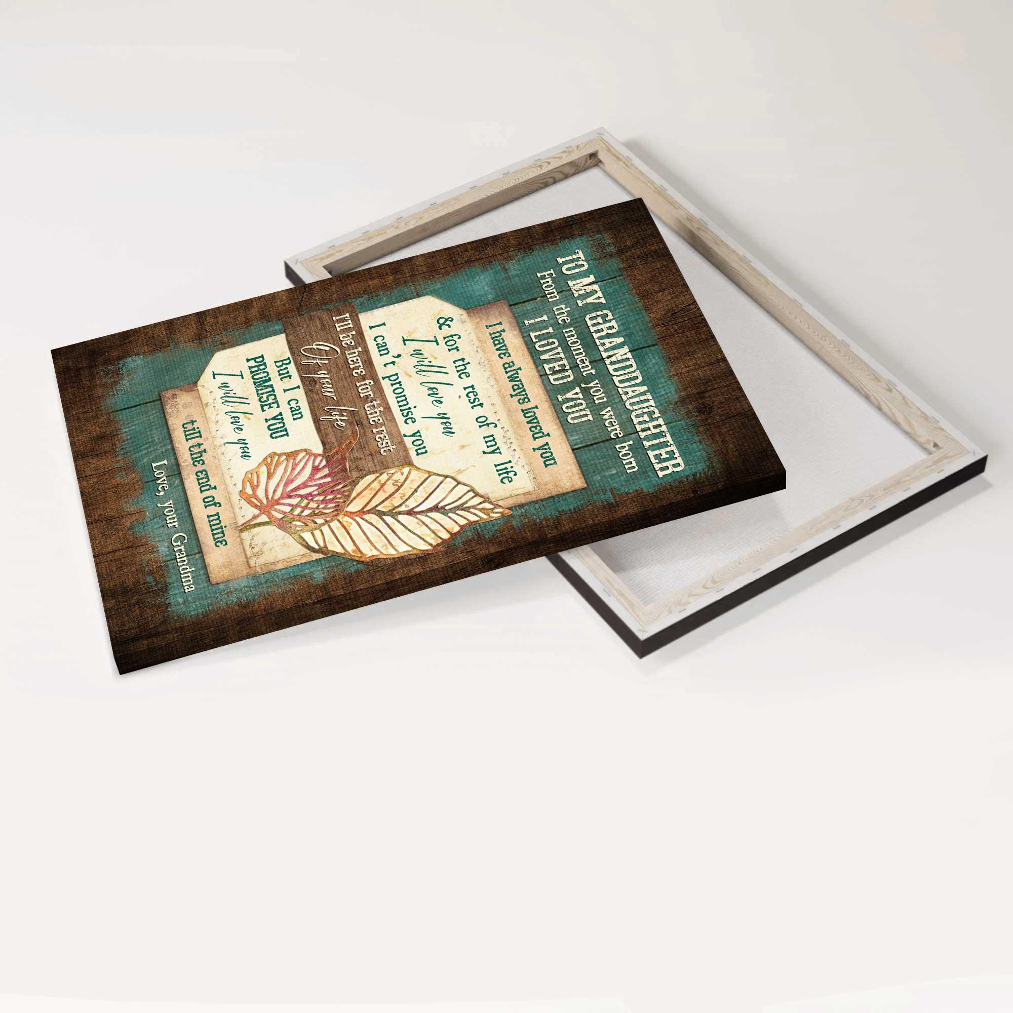 Family Premium Wrapped Portrait Canvas - Grandma To Granddaughter, Leaf Painting, Vintage Background, I Have Always Loved You - Gift For Granddaughter - Image 4