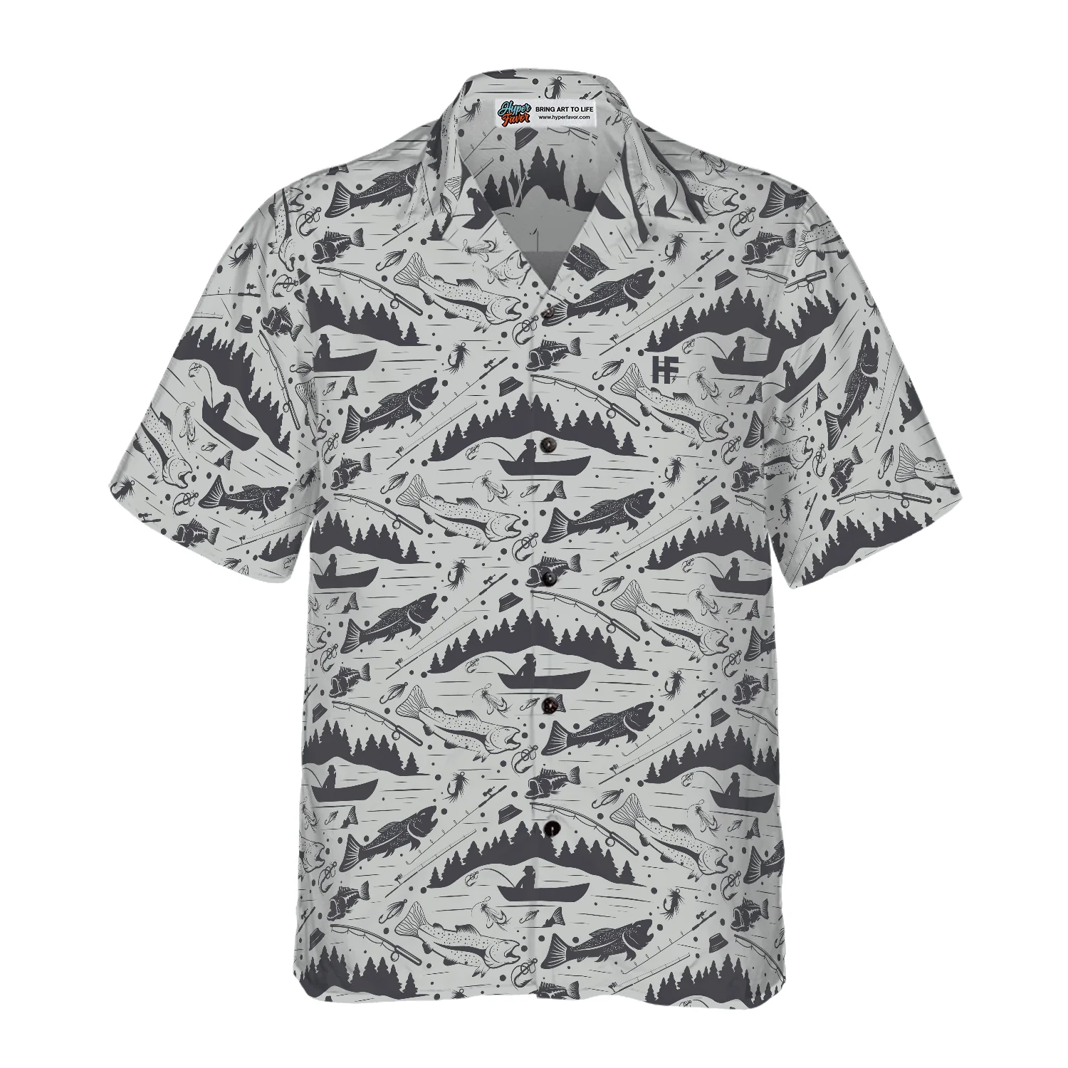 Fishing Hawaiian Shirt, Mine's So Big I Have To Use Two Hands, Colorful Summer Aloha Shirt For Men Women, Gift For Friend, Team, Fishing Lovers - Image 4