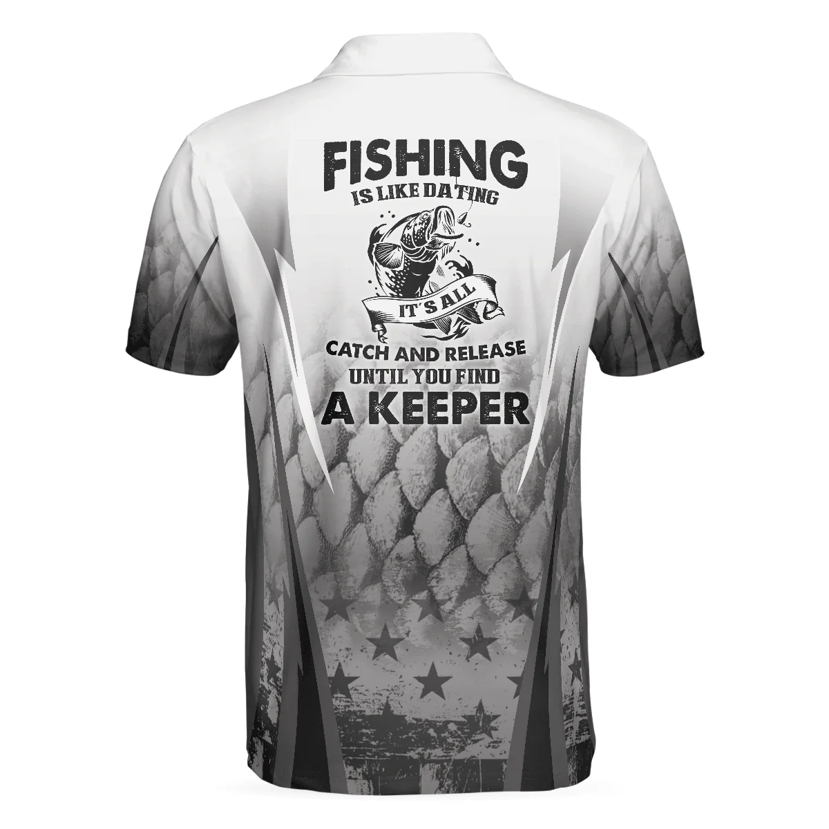 Fishing Is Like Dating Golf Men Polo Shirt, Catch A Keeper Polo Shirt, Best Fishing Shirt For Men - Image 2