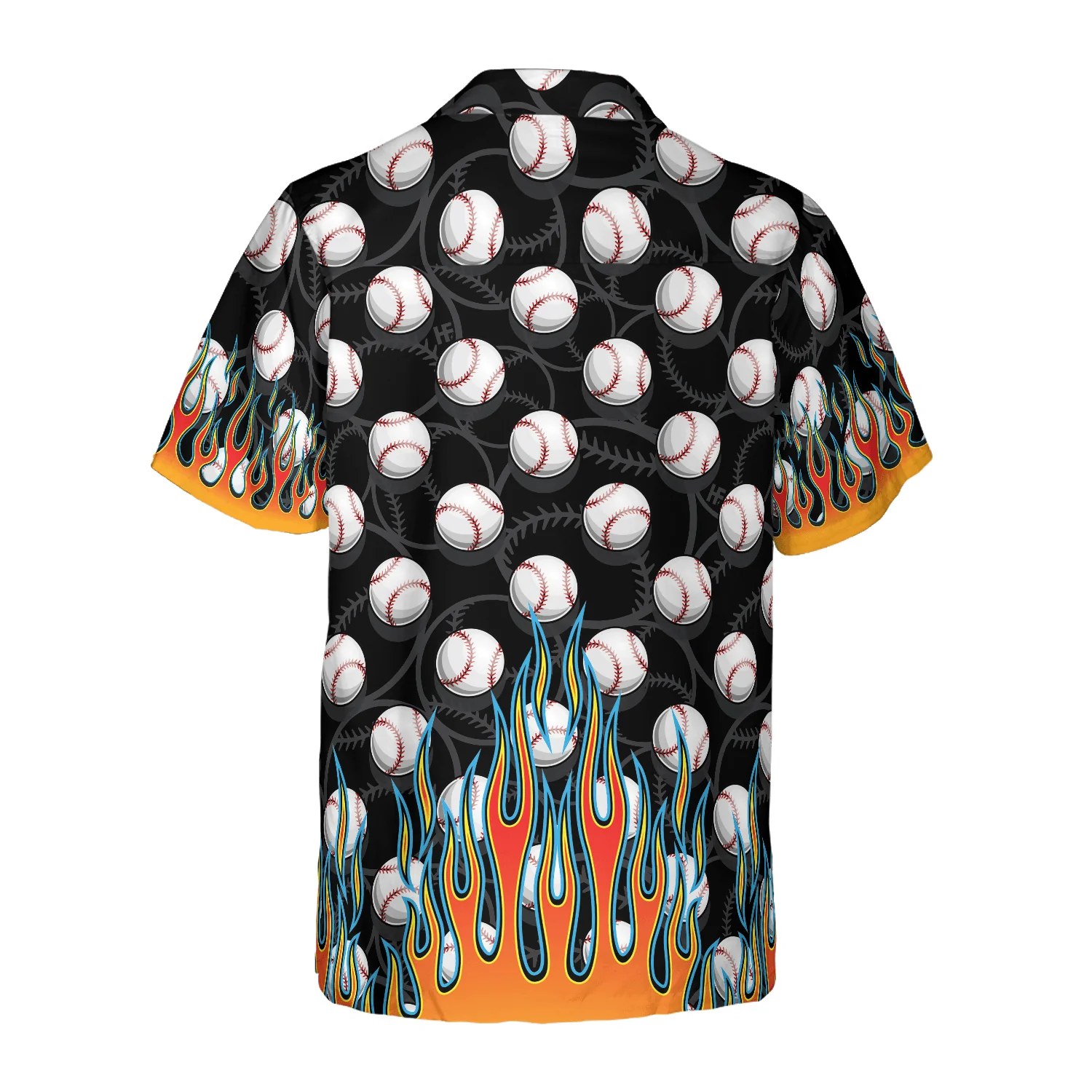 Flame Baseball Balls Aloha Hawaiian Shirt For Summer, Colorful Shirt For Men Women, Perfect Gift For Friend, Team, Family, Baseball Lovers - Image 2