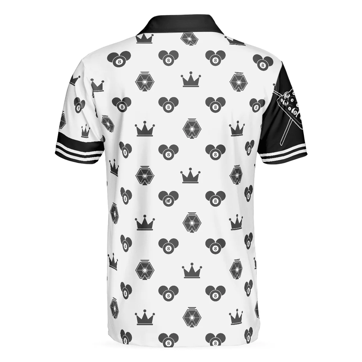 Flame Eight Ball Billiards Men Polo Shirt, Cute Billiards Shirt Design For Men, Best Gift Idea For Billiards Players, Billiards Lovers - Image 2